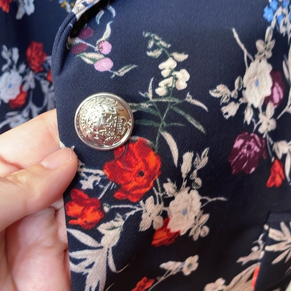 LANE BRYANT UEC Navy Blue Floral Print Blazer Suit Jacket - Picture 8 of 12